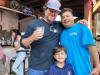 Kevin Poole w/ longtime friend & fan Kenny of OC Wasabi and his adorable son Toby at Coconuts Beach Bar & Grill.